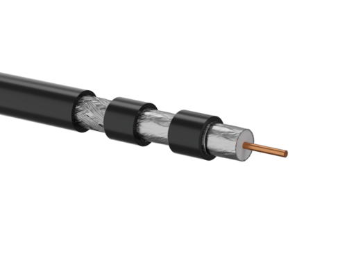 Przewód koncentryczny zewnętrzny żelowany trishield RG6 75 Om, 1.02/4.55/6.86 PE Fca 500m RGTec