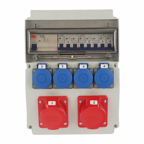 Rozdzielnica budowlana wyposażona ASTAT LC 683 12 modułów, IP65, 2x16/5, 4x230V SCHUKO IP44, R4P40A typ A, 3FC16Ax2, 1FC16Ax2...