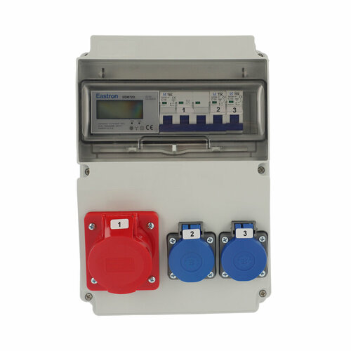 Rozdzielnica budowlana wyposażona ASTAT LC 689 10 modułów, IP65, 16/5, 2x230V SCHUKO IP44, Licznik 3F, 3FC16A, 1FC16Ax2...