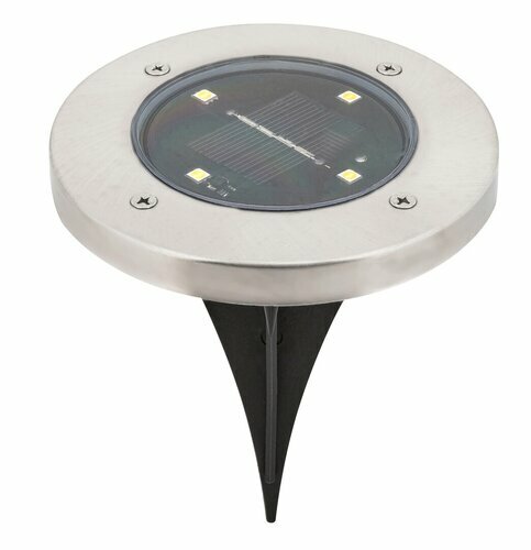 Lampa solarna Dannet IP44 20lm 3000K LED chrom satyna Rabalux 7975