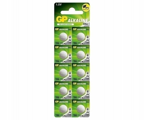 10x Bateria alkaliczna AG12 / LR43 1,5V b 186F-U10, GPPBA186F004 GP