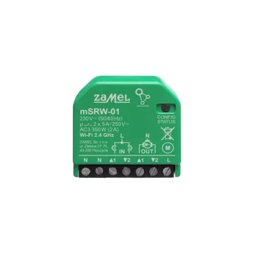 Sterownik rolet WI-FI 2.4GHz dopuszkowy w obudowie mini mSRW-01 Supla Zamel