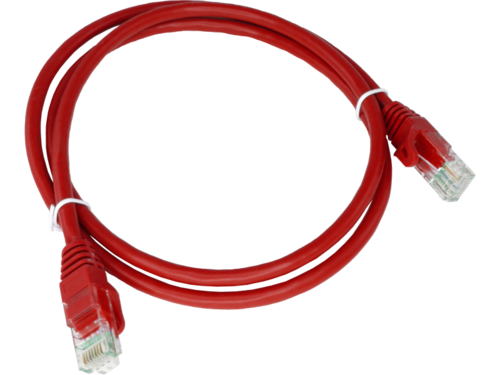 Patch-cord U/UTP kat.6 PVC 0.5m czerwony ALANTEC