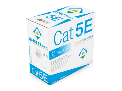 Kabel U/UTP kat.5e PVC 4PR Eca 305m 25 lat gwarancji, badanie jakości laboratorium INTERTEK (USA) ALANTEC