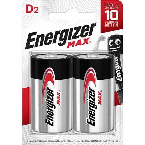 Bateria alkaliczna D MAX Energizer LR20 1,5V (blister 2szt)