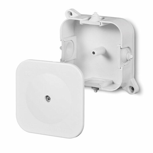 Puszka hermetyczna natynkowa 86x86x35  BIAŁY