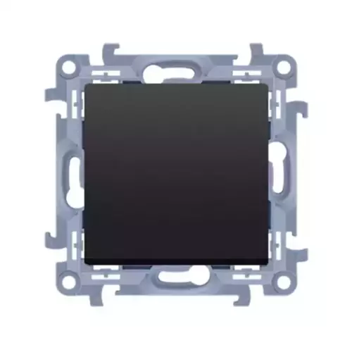 <span class="keyword" >Łącznik</span> uniwersalny – schodowy bez piktogramu (moduł) 10 AX, 250 V, szybkozłącza czarny Simnon 10