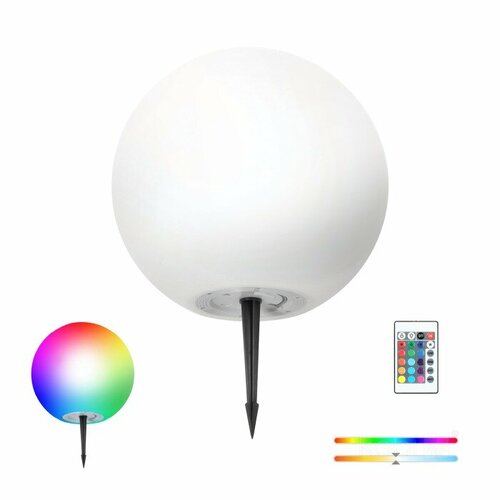 Lampa ogrodowa Solar LED GARDEN BALL 30cm 3000K+RGB Kobi