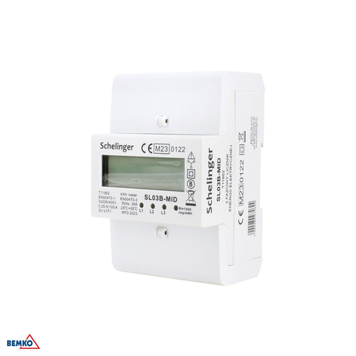 Licznik energii 3-fazowy 100A MID Schelinger