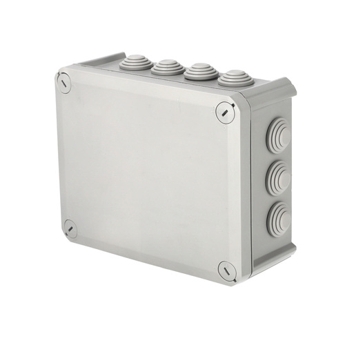 Puszka hermetyczna natynkowa z dławikami dekiel przykręcany 190x150x75mm IP66 szary EDO777773 EDO Technic