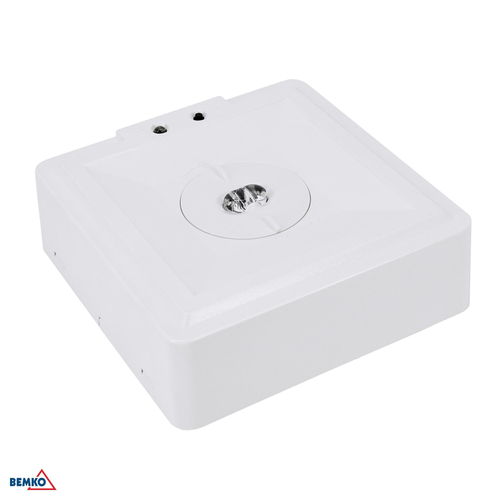Oprawa awaryjna SKALER kwadratowa 3W optyka korytarzowa IP40 autotest 2H CNBOP Luxmena