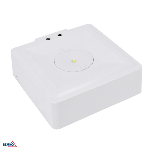 Oprawa awaryjna SKALER kwadratowa 3W optyka otwarta IP40 autotest 2H CNBOP Luxmena