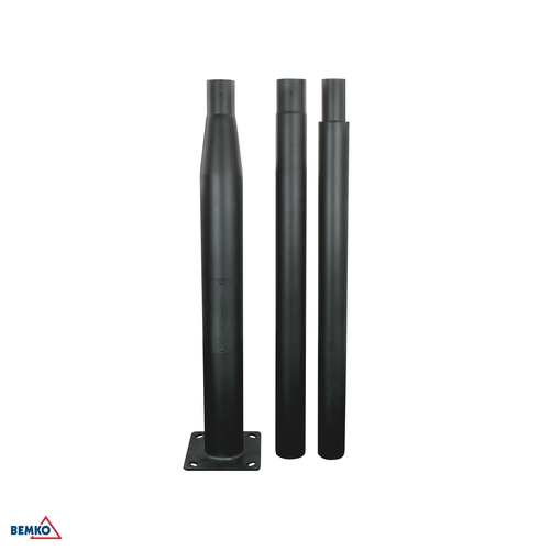 Słup oświetleniowy składany 3m 160x160mm fi60mm czarny Bemko
