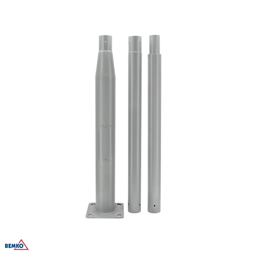 Słup oświetleniowy składany 3m 160x160mm fi60mm szary Bemko