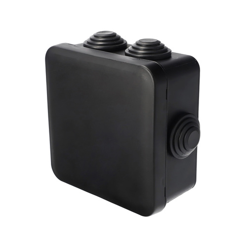 Puszka hermetyczna natynkowa z dławikami zamknięcie na klik 85x85x45mm IP55 czarny EDO777828 EDO Technic