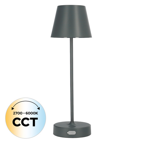 Lampka stołowa NELI 2,7W LED, CCT, szara, z akumulatorem, 2200mAh, IP54, 200lm, 33cm, EDO777719 <span class="keyword" >EDO Solutions</span>