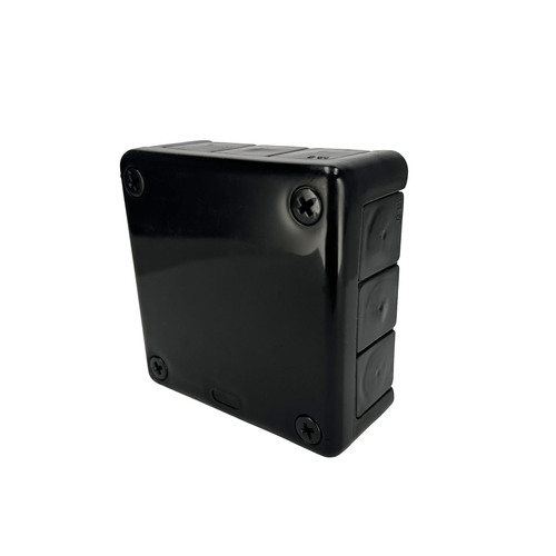 Puszka natynkowa 98x98x42mm IP55 12 wlotów dławiki gumowe czarna VP-41 EDO777928 EDO Technic