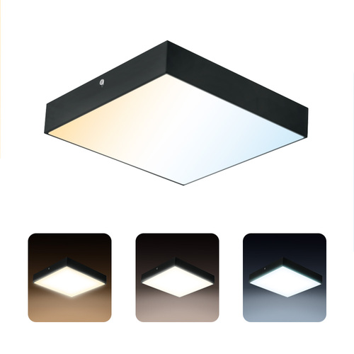 Plafon LED CATALINA/S 12W 1050lm 3CCT IP20 kwadratowy czarny | HOROZ