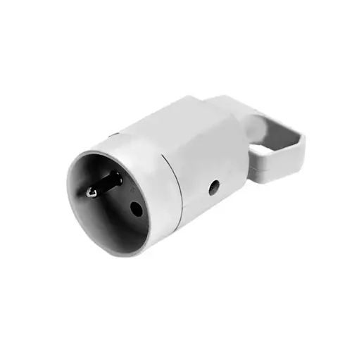 Gniazdo z uchem z uziemieniem 2P+Z 16A 250V IP20 białe Viplast 315-01