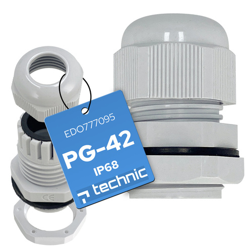 Dławik kablowy PG-42 szary  EDO777095  EDO Technic