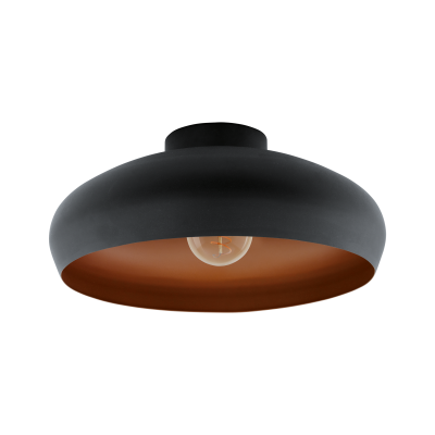 lampa sufitowa MOGANO czarny, miedź E27 60W 40cm 94547