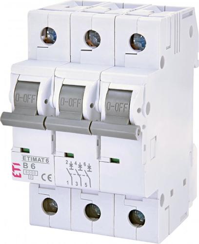 Wyłącznik nadprądowy - ETIMAT 6kA 3p B6 002115512 ETI
