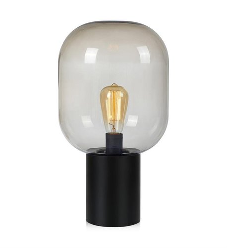 Lampa stołowa czarna przydymiona BROOKLYN 60W E27 Markslojd 107481