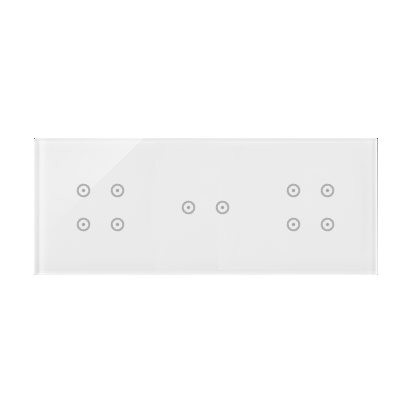 Simon 54 Touch | Panel dotykowy S54 Touch, 3 moduły, 4 pola dotykowe + 2 pola dotykowe poziome + 4 pola dotykowe, biała...