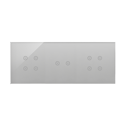 Simon 54 Touch | Panel dotykowy S54 Touch, 3 moduły, 4 pola dotykowe + 2 pola dotykowe poziome + 4 pola dotykowe, srebrna...