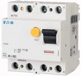 Wyłącznik różnicowoprądowy 4P 40A 0,3A typ AC PF6-40/4/03 286510 Eaton