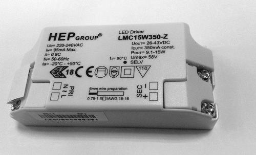 Mistic Lighting zasilacz HEP 15W 350mA MSTC-05420051