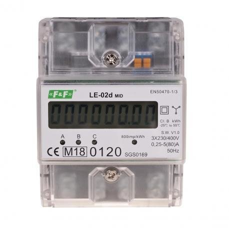 Licznik zużycia energii LE-02d 3-fazowy F&F