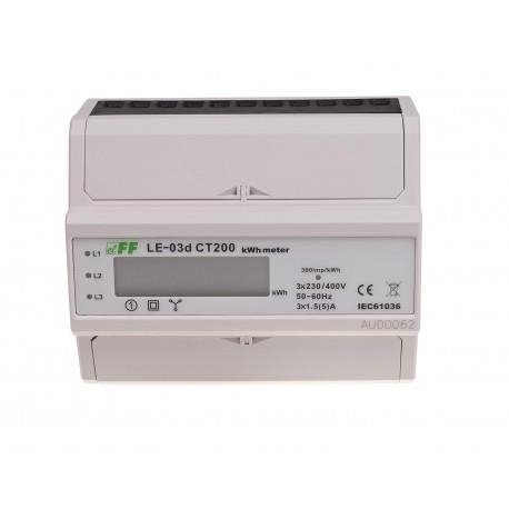 Licznik zużycia energii 3-fazowy LE-03d CT200 F&F