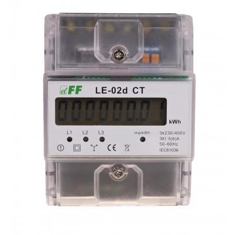 Licznik zużycia energii 3-fazowy LE-02d CT F&F
