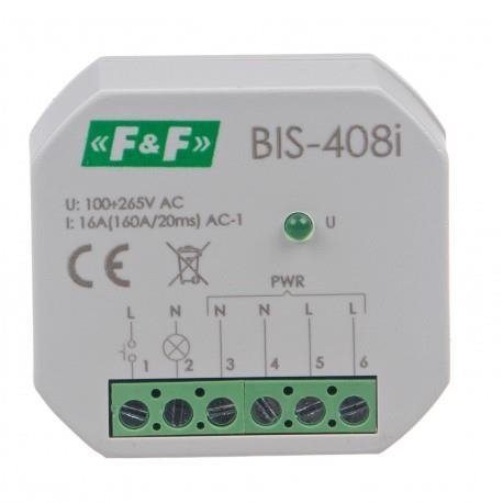 Przekaźnik bistabilny 16A 1xNO 230V BIS-408-LED F&F
