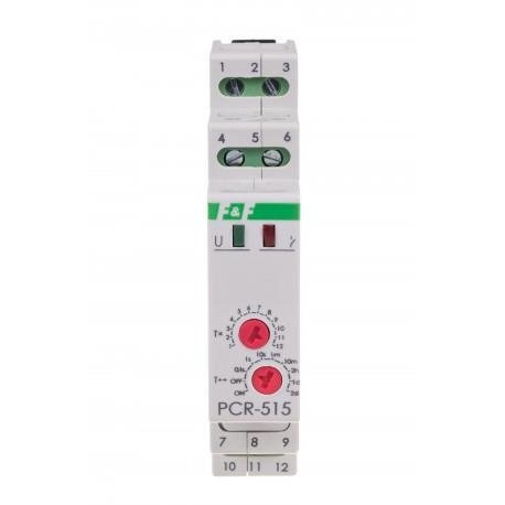 Przekaźnik czasowy 10A 1xNO/NC 230VAC / 24V AC/DC PCR-515DUO F&F