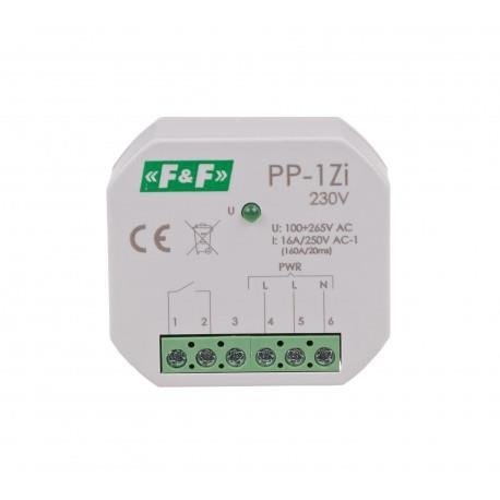 Przekaźnik elektromagnetyczny do puszki fi60 16A 1×NO 100-265V AC PP-1Z-LED-230V F&F