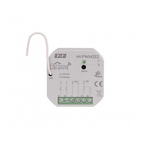 Sterownik PWM dwukanałowy niskiego napięcia z nadajnikiem dwukanałowym F&Home RADIO rH-PWM2S2 F&F