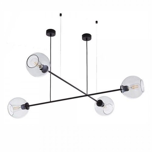 Lampa wisząca Helix 4xE27 Czarny,Przeźroczysty TK Lighting