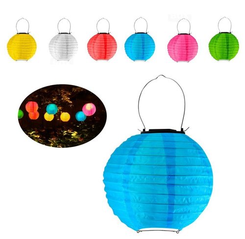 Lampka solarna Led LAMPION 20cm, 6kolorów mix 6500K 1,2V IP44 Polux
