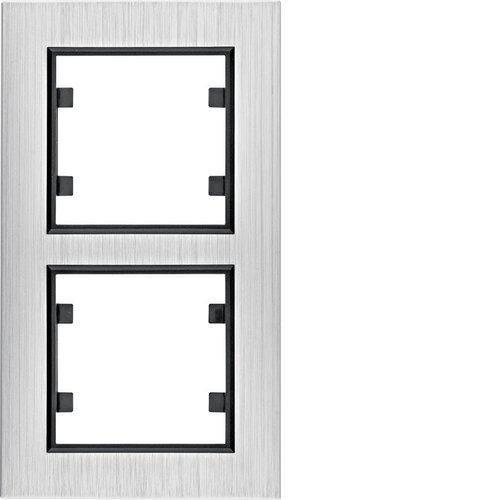 passion Ramka 2-krotna pionowa, aluminium srebrne WL9122 Lumina Hager