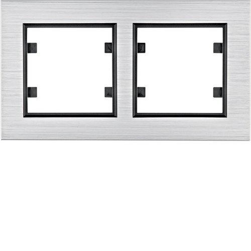passion Ramka 2-krotna pozioma, aluminium srebrne WL9222 Lumina Hager