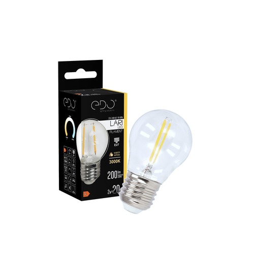 Żarówka LARI LED Filament G45 E27 2W 3000K ciepły WW, 200lm EDO777462 <span class="keyword" >EDO Solutions</span>