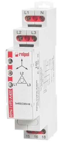 Przekaźnik do nadzoru napięcia AC w sieci 3-fazowej 3N 400V 12A 250V AC 12A 24V DC 865172 Relpol