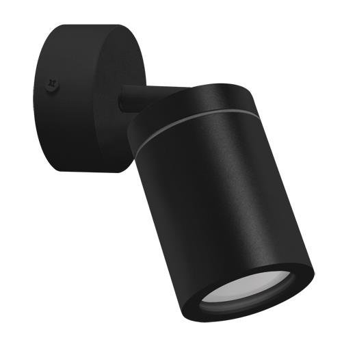Oprawa ścienno-sufitowa TENOR GU10 1C BLACK IP44 czarny Struhm 04069