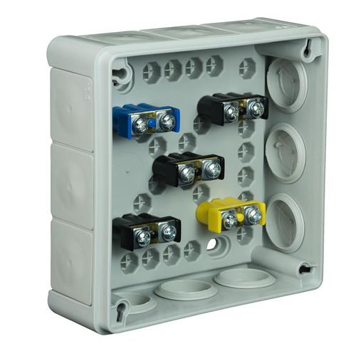 Puszka instalacyjna natynkowa 118x118x46 VP-51 z zaciskami 1-4 mm, IP55 Elektro-plast