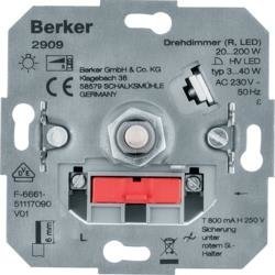 one.platform Ściemniacz obrotowy obciążenie R 20-200 W, LED 3-40 W Berker
