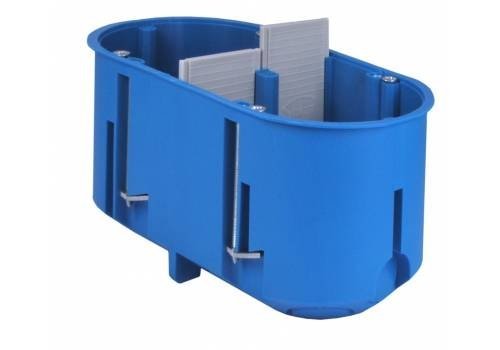 Puszka instalacyjna do pustych ścian, płyt gipsowych 2x 60 mm głęboka podwójna Multibox Simet P2x60D
