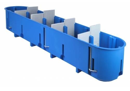 Puszka do pustych ścian, płyt gipsowych 5 x fi 60 mm głęboka, pięciokrotna MULTIBOX Simet P5x60D