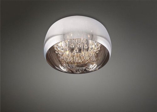Plafon Moonlight 6xG9 lustrzany klosz szary C0076-06X Maxlight
